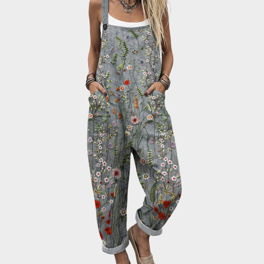 Sanne | The Relaxed Floral Dungaree Jumps