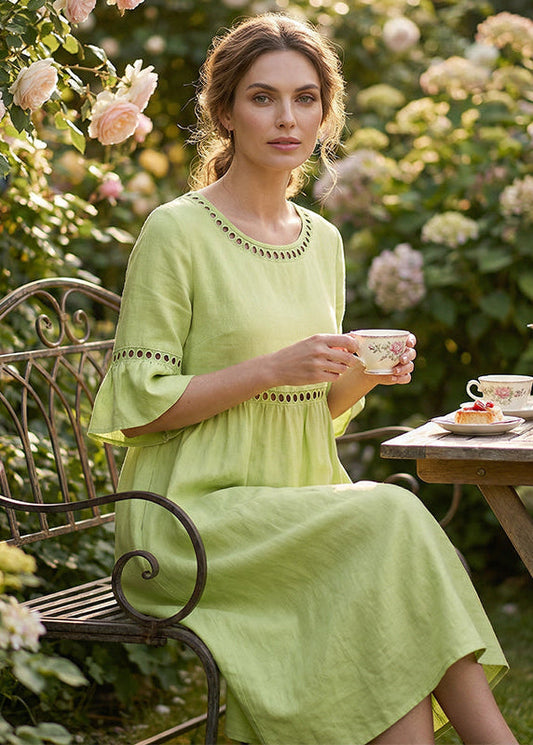 Lena | The Romantic Lace-Trimmed Bohemian Breeze Dress