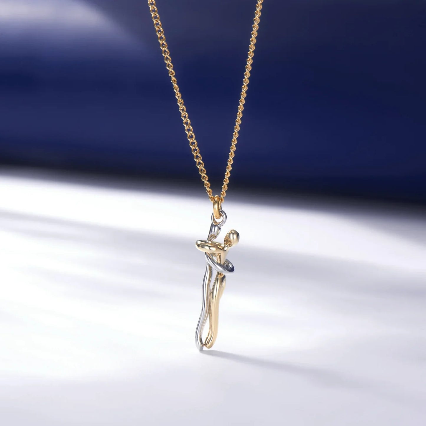 Love | The Hugging Figure Sentiment Gold Necklace