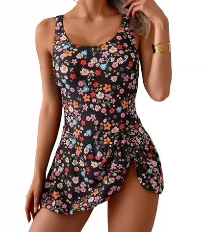 Romee | The Flounce-Skirt Side-Tie One-Piece Swimsuit