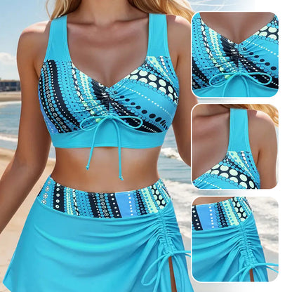 Araba | The Kinetic Triple-Component Ruched Drawstring Resort Set