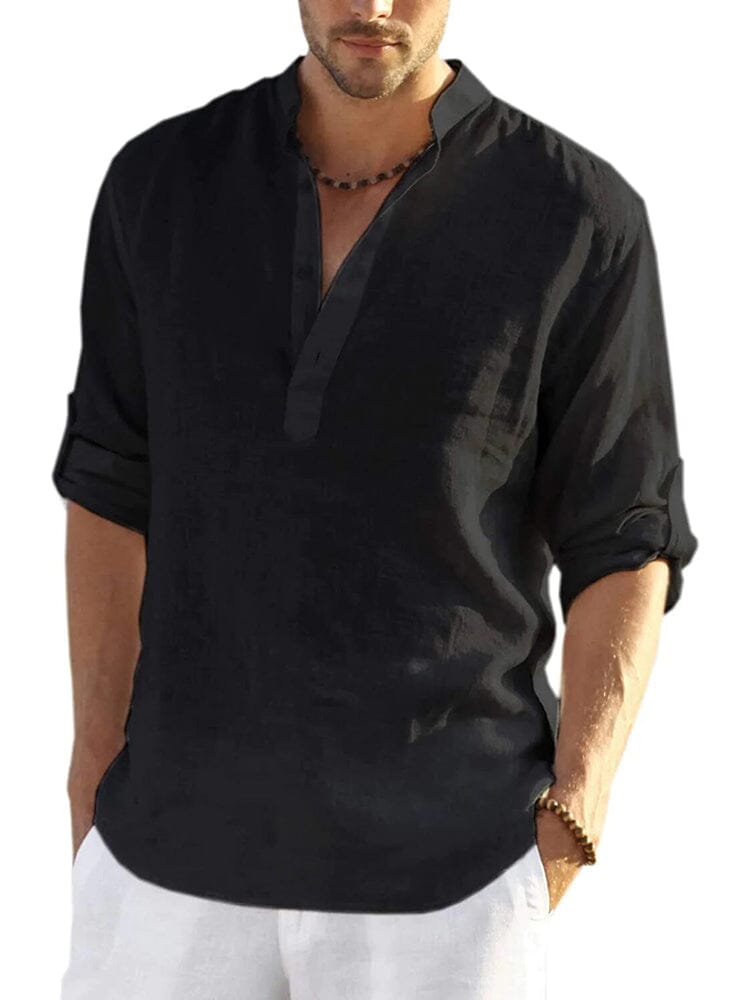 Henley | The Premium Cotton-Hemp Casual Artisan Shirt