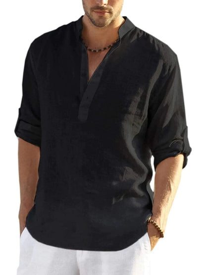 Henley | The Premium Cotton-Hemp Casual Artisan Shirt