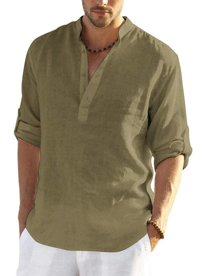 Henley | The Premium Cotton-Hemp Casual Artisan Shirt
