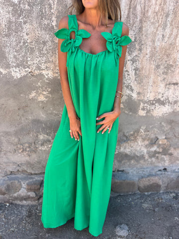 Flory | The Sculpted U-Neck Flowing Silhouette Midi
