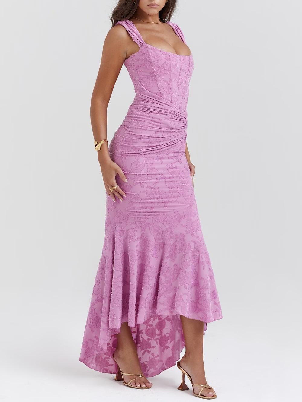 Cesca | The Vintage Corseted Floral Burn-Out Maxi Dress