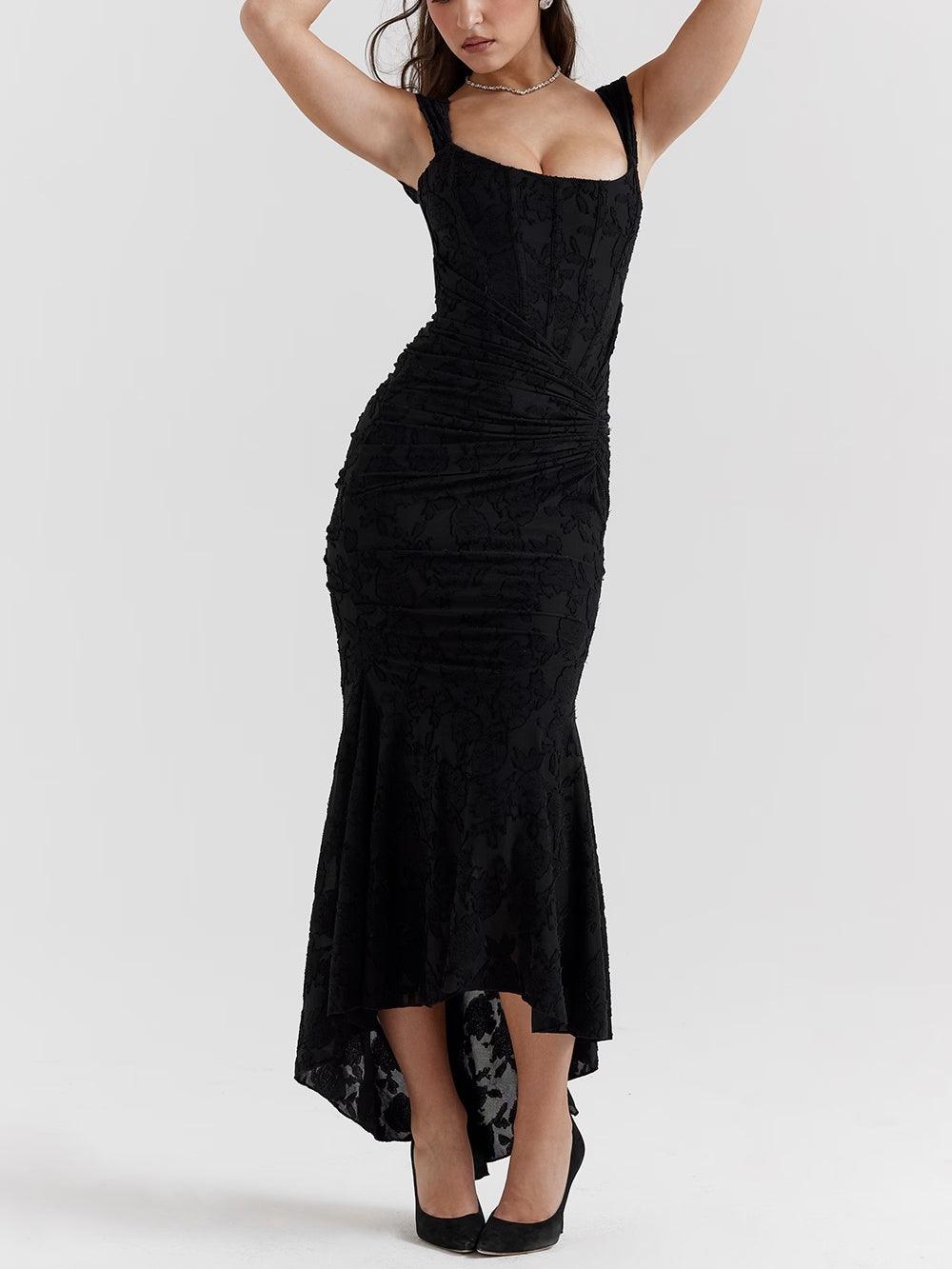 Cesca | The Vintage Corseted Floral Burn-Out Maxi Dress