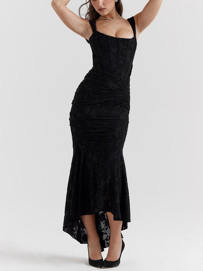 Cesca | The Vintage Corseted Floral Burn-Out Maxi Dress