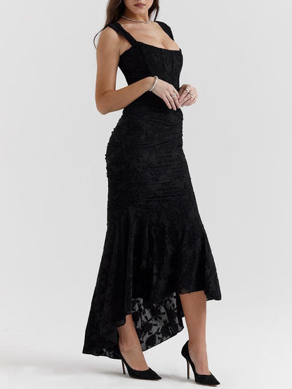 Cesca | The Vintage Corseted Floral Burn-Out Maxi Dress