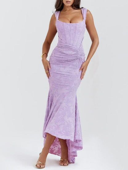Cesca | The Vintage Corseted Floral Burn-Out Maxi Dress
