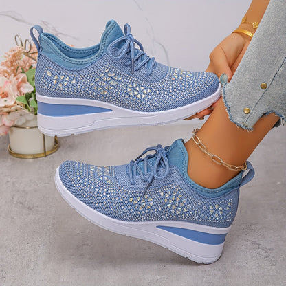 Owen | The Podiatric Cushion-Wedge Rhinestone Sneaker