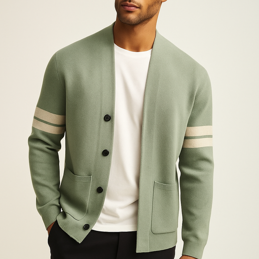 Julion | The Premium Merino Blend Varsity Knit Cardigan