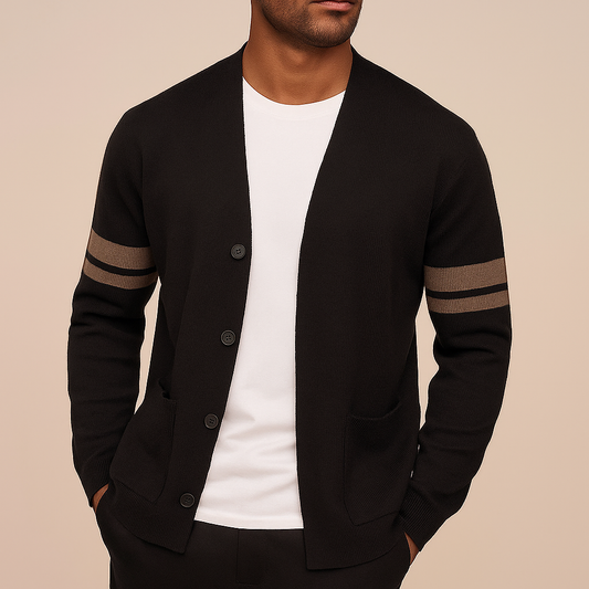 Julion | The Premium Merino Blend Varsity Knit Cardigan