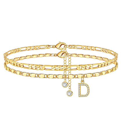 Gold | The Multi-Strand Shimmering Cubic Zirconia Anklet