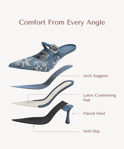 Grace |  The Fly-Woven Lithe Stiletto Mule