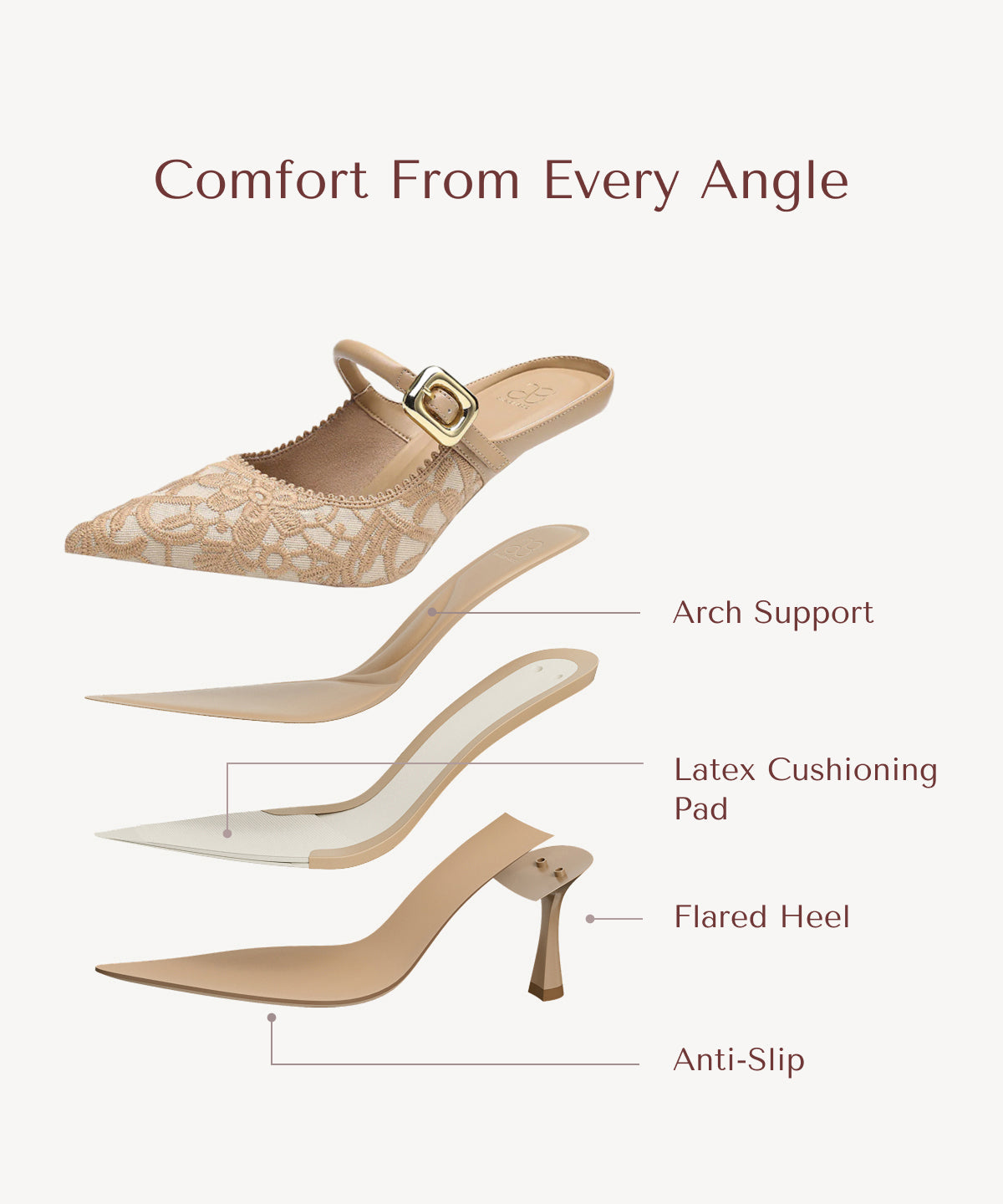 Grace |  The Fly-Woven Lithe Stiletto Mule