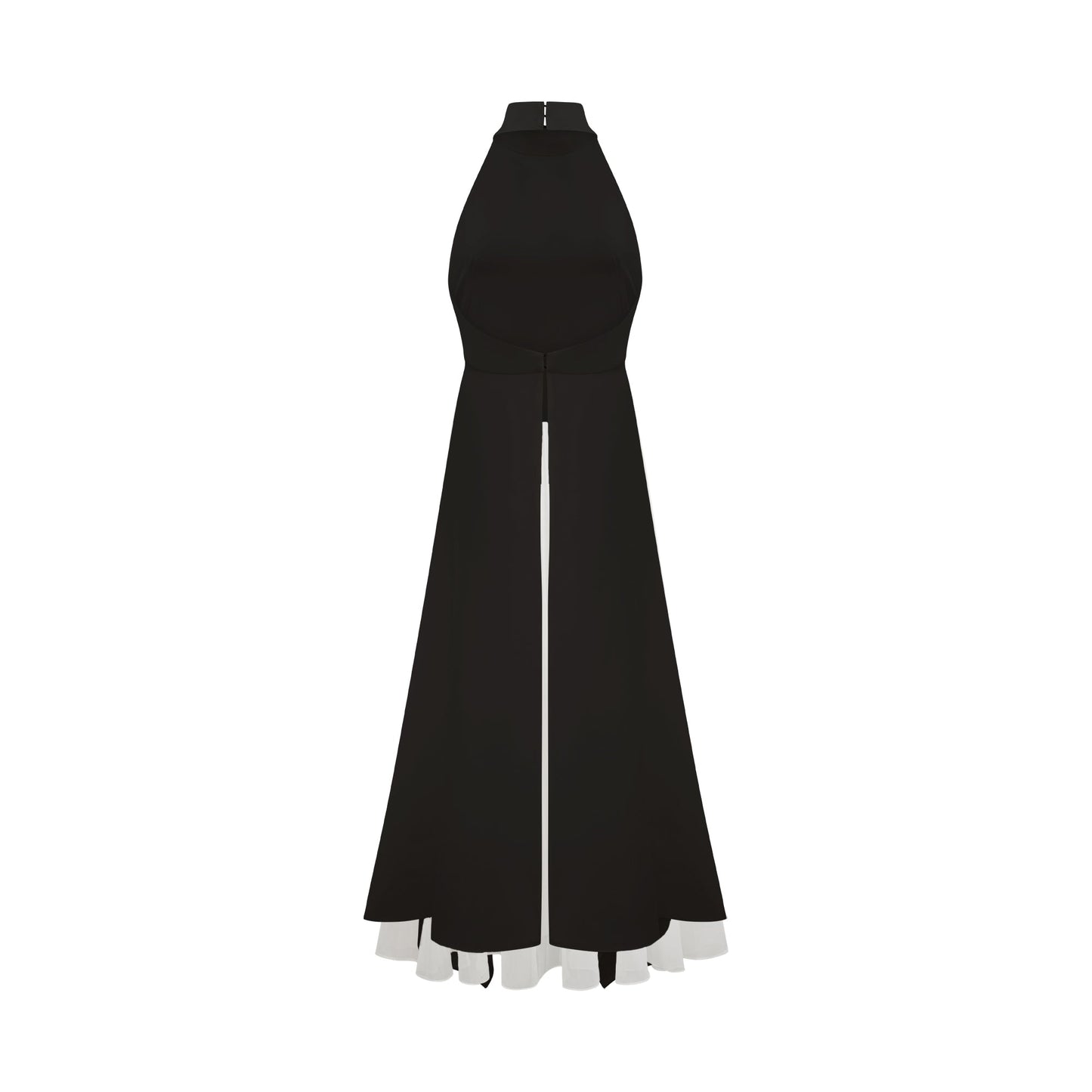 Ines | The Halterneck Layered Open-Back Maxi Dress