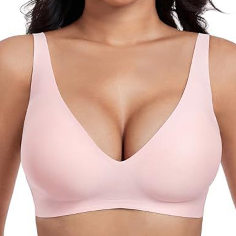Char | The Deep-V Leopard-Plush Underwire-Free Bralette
