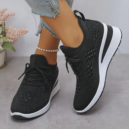 Owen | The Podiatric Cushion-Wedge Rhinestone Sneaker
