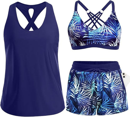 Amy | The Tri-Component Modular Active-Utility Tankini Set