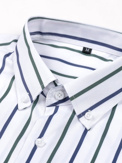 Jace | The Classic Long-Sleeve Clean-Fit Striped Shirt