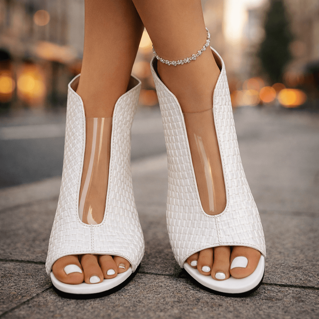 Zoe | The Prismatic Geo-Heel Braided Slide