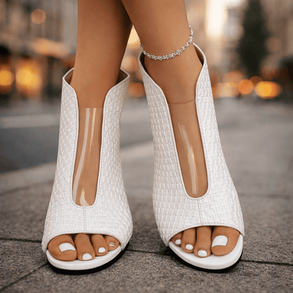 Zoe | The Prismatic Geo-Heel Braided Slide