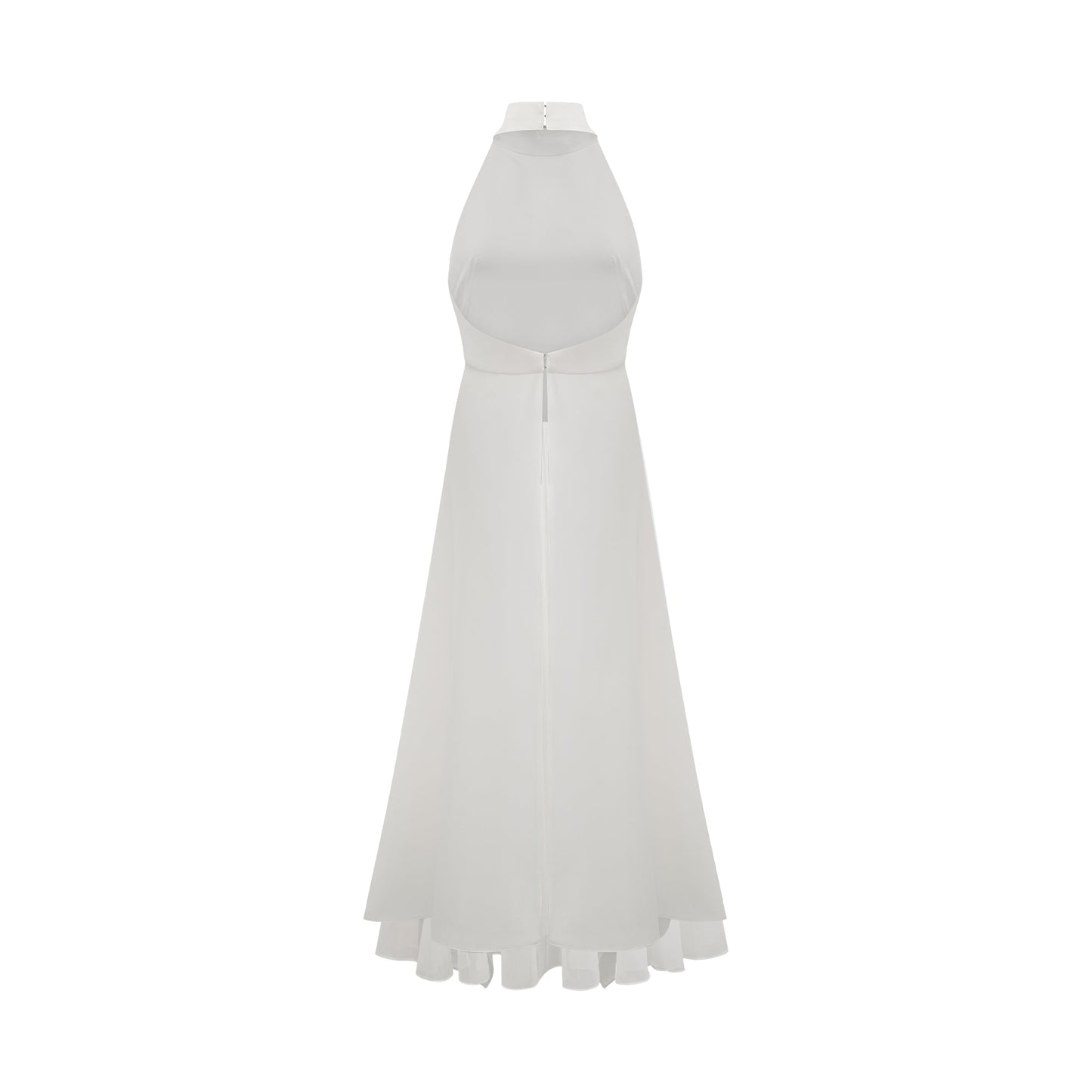 Ines | The Halterneck Layered Open-Back Maxi Dress