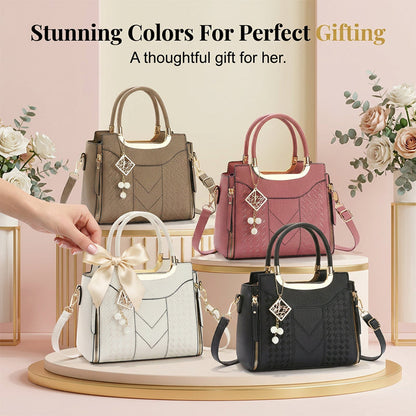 Nikki | The V-Quilted Structured Crossbody Tote