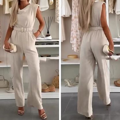 Aimy | The Fluid Cowl-Neck Craterside Wide-Leg Jumpsuit