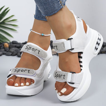 Rhino |  The Cushion-Wedge Rhinestone Orthopedic Platform Sandal