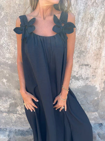 Flory | The Sculpted U-Neck Flowing Silhouette Midi