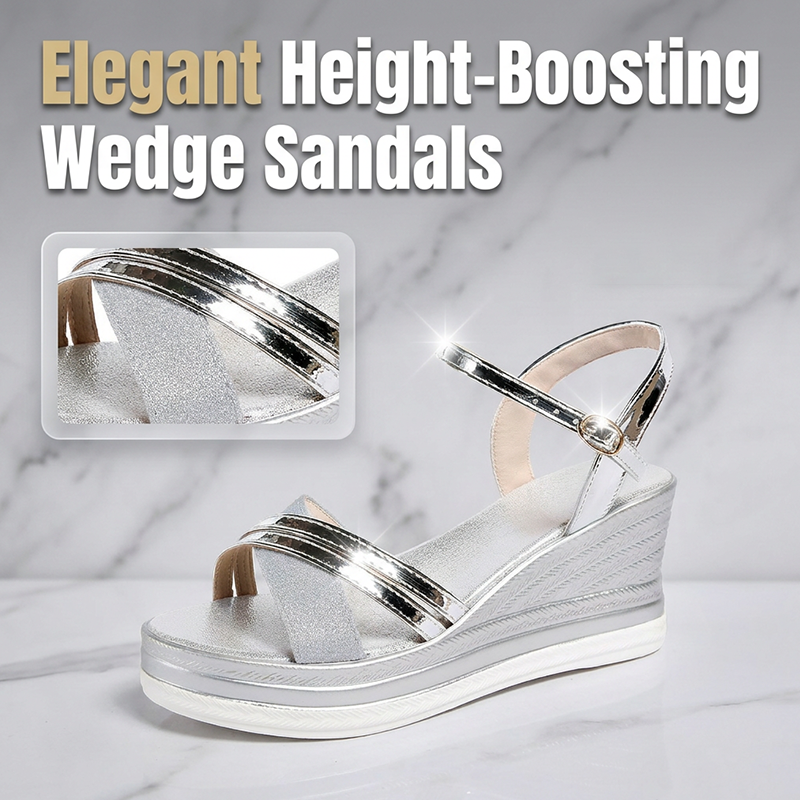 Lane | The Glamour-Accented Metallic Platform Wedge