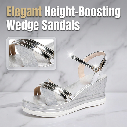 Lane | The Glamour-Accented Metallic Platform Wedge