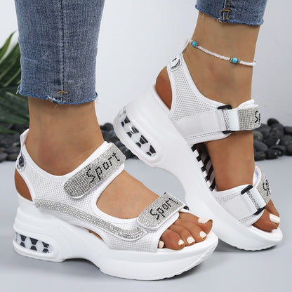 Rhino |  The Cushion-Wedge Rhinestone Orthopedic Platform Sandal