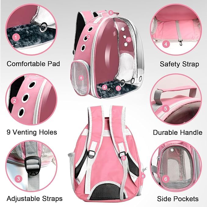Pet Backpack | The Transparent Panoramic Multi-Ventilated Travel Carrier
