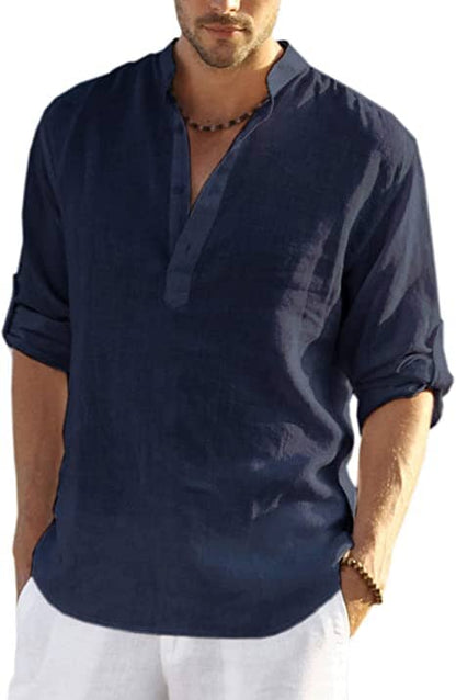 Henley | The Premium Cotton-Hemp Casual Artisan Shirt