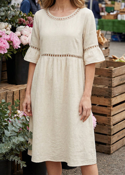 Lena | The Romantic Lace-Trimmed Bohemian Breeze Dress