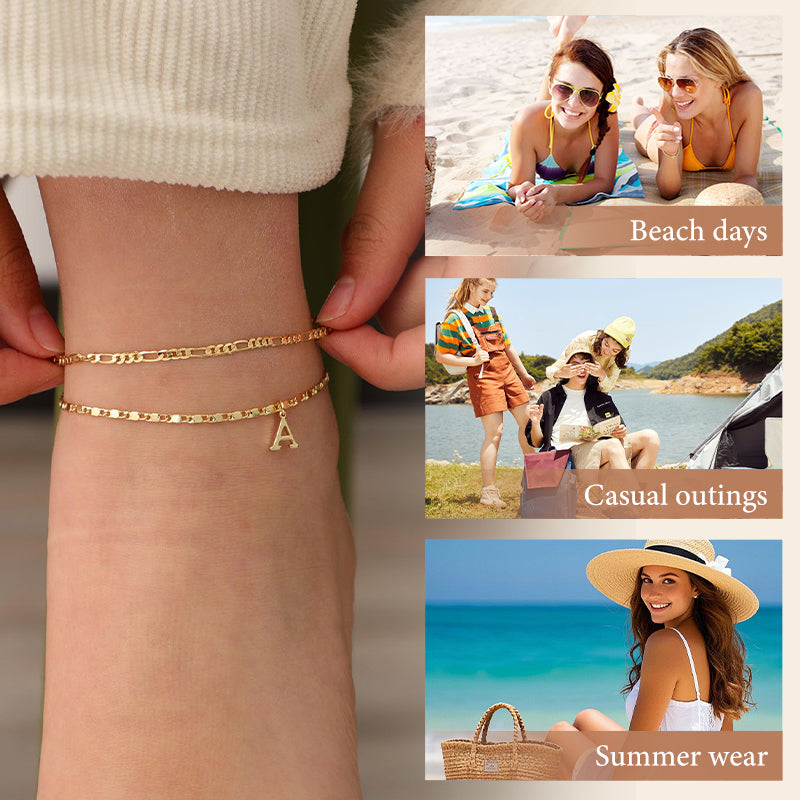 Gold | The Multi-Strand Shimmering Cubic Zirconia Anklet