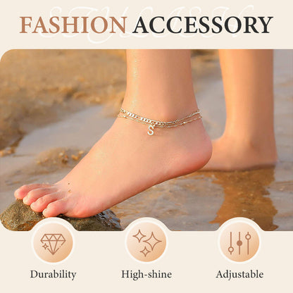 Gold | The Multi-Strand Shimmering Cubic Zirconia Anklet