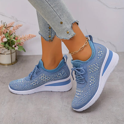 Owen | The Podiatric Cushion-Wedge Rhinestone Sneaker