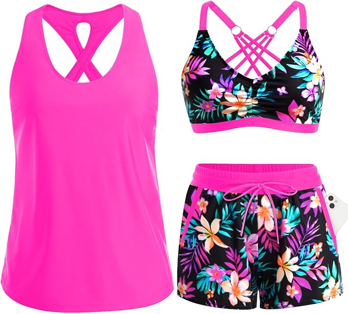 Amy | The Tri-Component Modular Active-Utility Tankini Set