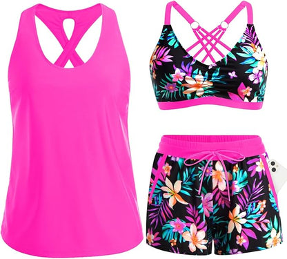 Amy | The Tri-Component Modular Active-Utility Tankini Set