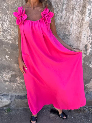 Flory | The Sculpted U-Neck Flowing Silhouette Midi