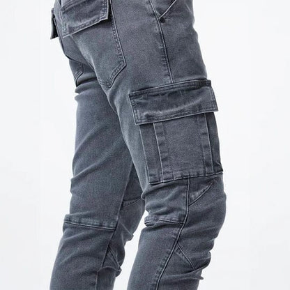 Brent |The Modern Slim-Fit Stretch Denim Cargo Pants
