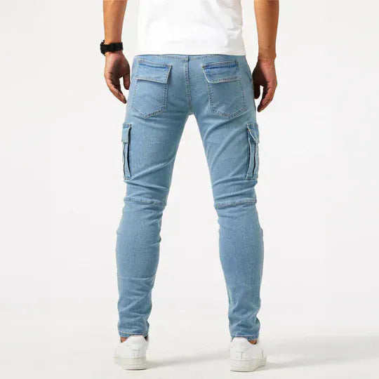 Brent |The Modern Slim-Fit Stretch Denim Cargo Pants