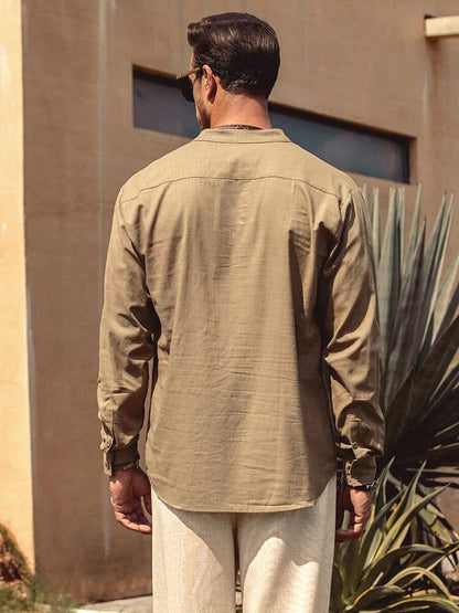 Henley | The Premium Cotton-Hemp Casual Artisan Shirt