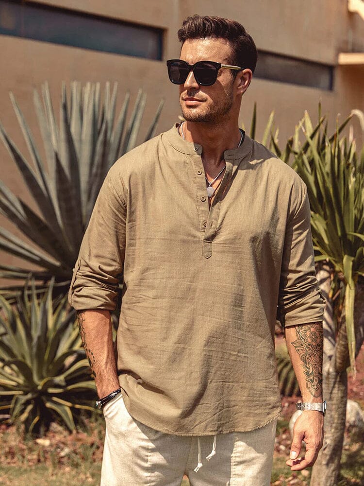 Henley | The Premium Cotton-Hemp Casual Artisan Shirt