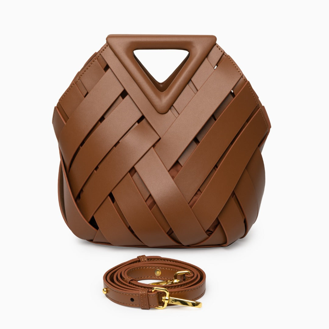Elara | The Sculpted Intricate-Weave Origami Handbag