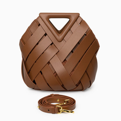 Elara | The Sculpted Intricate-Weave Origami Handbag